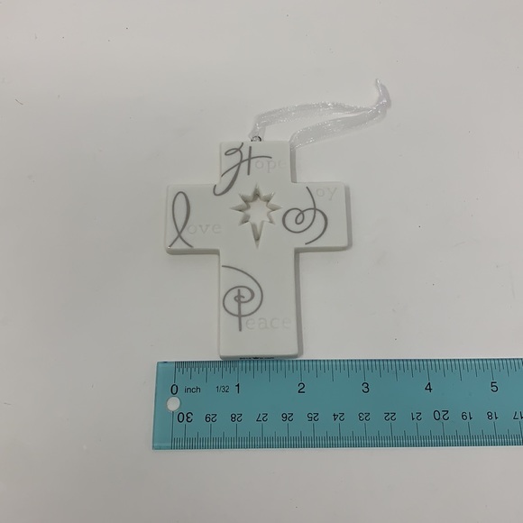 5 piece Christmas decor/ornaments Star Wings Santa Pic Frame Hallmark cross - Picture 16 of 17